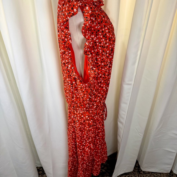 NWT Who What Wear ‘Bellflower Vine’ Ruffle Trim Sleeveless High-Low Hem Dress 3X - Picture 13 of 15